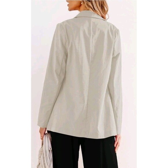 Luvamia Blazer Womens M Linen Tan Apricot Business Casual Dressy Work New - Picture 2 of 8